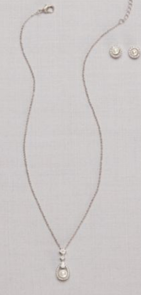 Davids bridal necklace and earrings